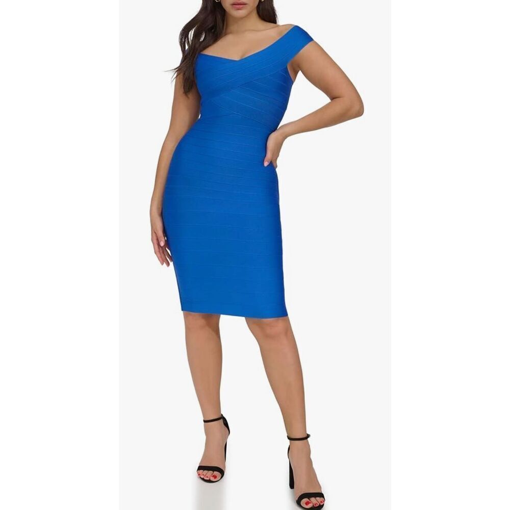 Siena Women's Bandage Knit Off The Shoulder Bodycon Mini Dress -16